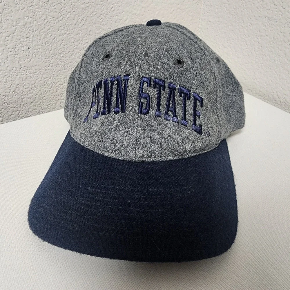 Vintage 90's Penn State University PSU Hat Made In USA Adjustable Embroidered